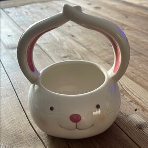 Easter Bunny Ceramic Basket / Candy Dish